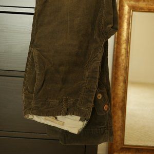 Banana Republic Heritage Green Corduroy Pants